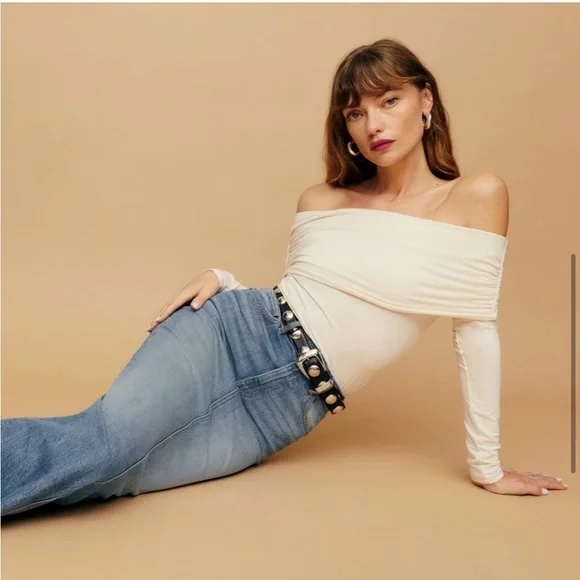 NWT REFORMATION Daria denim skirt size 27 - Picture 5 of 8